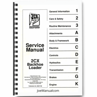 JCB 2CX 210 Backhoe Loader Service Manual 9803/7100 Printed Book