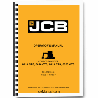 JCB 814 8016 818 8020 CTS Excavators Operators Manual 9821 6100 Printed Book
