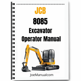 JCB 8085 Excavator Operator Manual 9821/6950-1 Printed Book