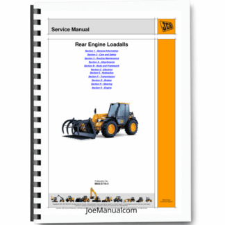 JCB 526 526S 528-70 528S Telehandler Service Manual 9803/3710-3 Printed Book