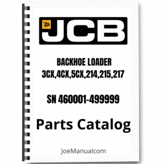 JCB 3CX 4CX Parts Catalog 00460001-00499999 Printed Book