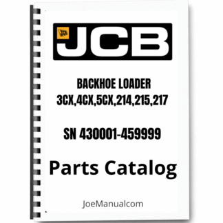 JCB 3CX 4CX Parts Catalog 00430001-00459999 Printed Book