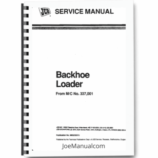 JCB 1400B Backhoe Loader Service Manual 9803/3257U Printed Book