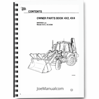 JCB 3CX 3CXSM Backhoe Loader Parts Manual Printed Book