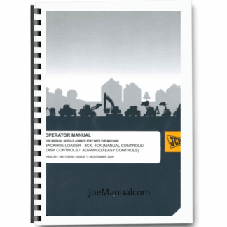 JCB 3CX 4CX SN1349424+ Backhoe Loader Operation Manual 9811/5200 Printed Book
