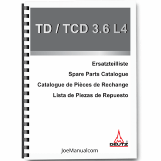 Deutz TD TCD 3.6 L4 Engine Parts Catalog Printed Book