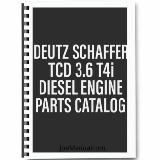 Deutz Schaffer TCD 3.6 T4i Diesel Engine Parts Catalog DE Printed Book