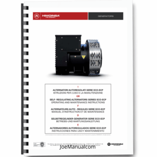 Himoinsa ECO ECP Self Regulating Alternators Operating and Maintenance Manual 9806/4750 Printed Book