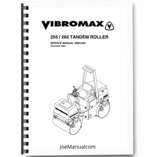JCB Vibromax 255 265 Tandem Roller Service Manual 9803/9704 Printed Book