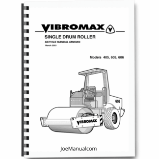 JCB Vibromax 405 605 606 Single Drum Roller Service Manual 9803/9708 Printed Book