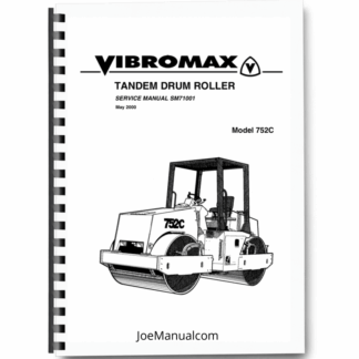 JCB Vibromax 752C Tandem Drum Roller Service Manual 9803/9707 Printed Book