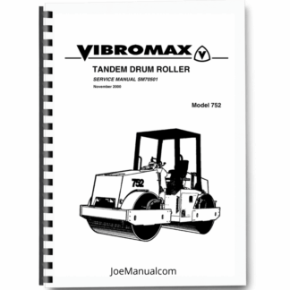 JCB Vibromax 752 Tandem Drum Roller Service Manual 9803/9706 Printed Book