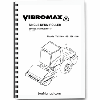 JCB Vibromax VM116 VM146 VM166 VM186 Single Drum Roller Service Manual 9803/9713 Printed Book