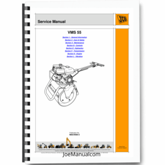JCB VMS55 Vibromax Roller Service Manual 9803/9560 Printed Book