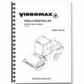 JCB Vibromax VM106 Single Drum Roller Service Manual 9803/9714 Printed Book
