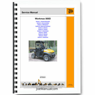 JCB Workmax 800D Utility Vehicle Service Manual 9813/0450 Printed Book