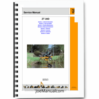 JCB ZT20D Zero Turn Mower Service Manual 9803/9430 Printed Book