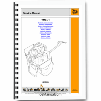 JCB VMS71 Vibratory Roller Service Manual 9803/9850 Printed Book