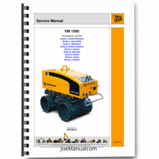 JCB VM1500 Vibratory Roller Service Manual 9803/9940 Printed Book