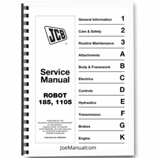 JCB Robot 185 1105 Skid Steer Loader Service Manual 9803/8510 Printed Book