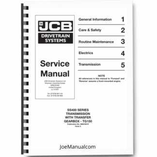 JCB SS400 Series Transmission TG150 Service Manual 9803/9010 Printed Book