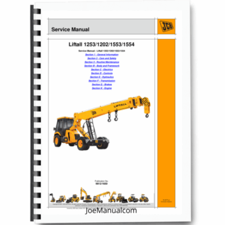 JCB Liftall 1253 1202 1553 1554 Crane Service Manual 9813/1650 Printed Book