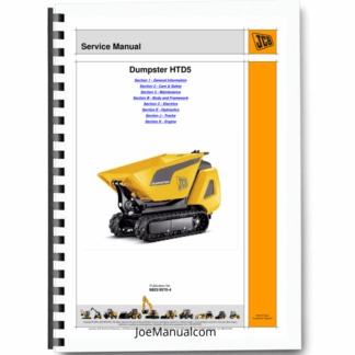 JCB HTD5 Dumpster Service Manual 9803/9570 Printed Book