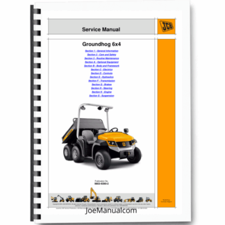 JCB Groundhog 6x4 Utility Vehicle Service Manual 9803/9390 Printed Book