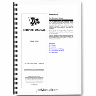 JCB TG300 TG310 Transfer Gearbox Service Manual 9823/1550 Printed Book