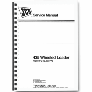 JCB 435 Wheeled Loader Service Manual 9803/4300 Printed Book