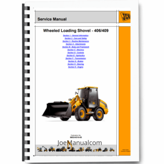 JCB 406 409 Wheel Loader Service Manual 9803/4310 Printed Book