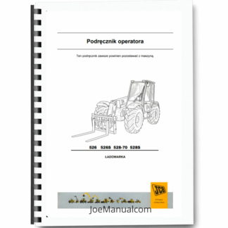 JCB 526 526S 528-70 528S Telehandler Operator and Maintenance Manual Printed Book