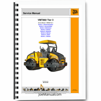 JCB VMT860 Vibratory Roller Service Manual 9813/0750 Printed Book Printed Book