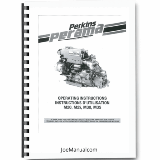 Perkins M20 M25 M30 M35 Marine Engines Workshop Manual Printed Book