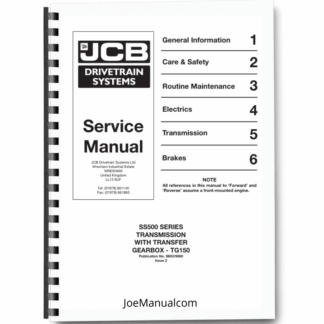 JCB SS500 TG150 Transmission Service Manual 9803/9060 Printed Book