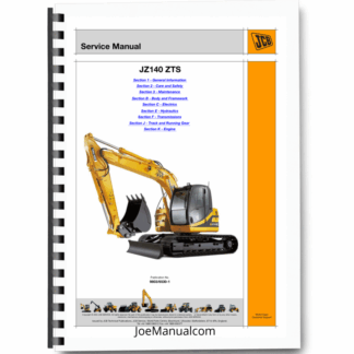 JCB JZ140 ZTS Excavator Service Manual 9803/6530-1 Printed Book