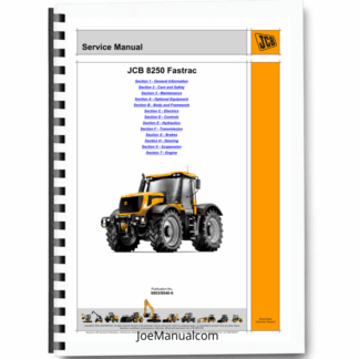 JCB 8250 Fastrack Tractor Service Manual 9803/8040-6 Printed Book