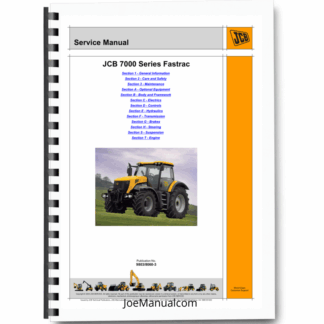 JCB 7000 Series Fastrac Tractor Service Manual 9803/8060-3 Printed Book