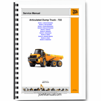 JCB 722 Agriculated Dump Truck Service Manual 9803/7170 Printed Book