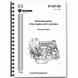 Scania 9L 5-Cylinder Industrial Engine Workshop Manual 9806/5300 Printed Book