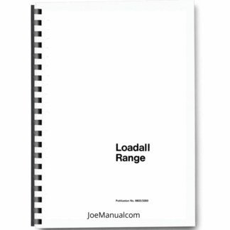 JCB Loadall Range Machine Service Manual 9803/3350 Printed Book
