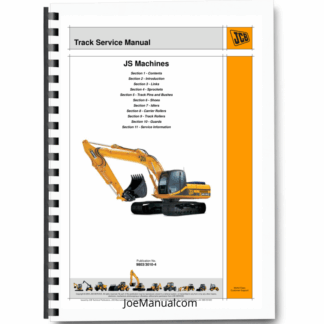 JCB JS Excavator Track Service Manual 9803/3010 Printed Book