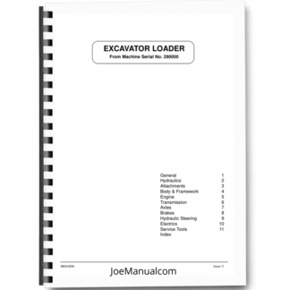 JCB Excavator Loader Service Manual 9803/3250 Printed Book