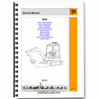 JCB 8056 Mini Excavator Service Manual 9803/9296-1 Printed Book