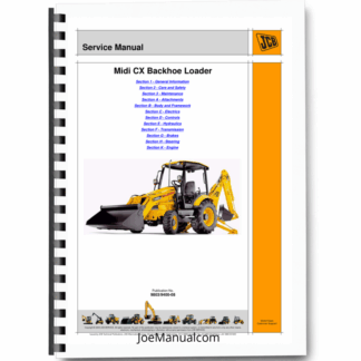JCB Midi CX Backhoe Loader Service Manual 9803/9400 Printed Book