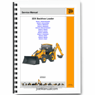 JCB 3DX Backhoe Loader Service Manual 550-42426 Printed Book
