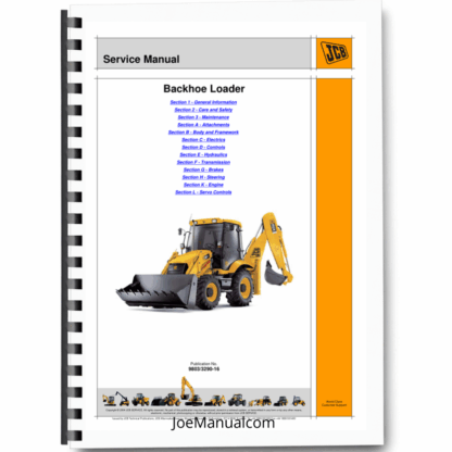 JCB 3C 3CX 4CX Backhoe Loaders Service Manual 9803/3290 Printed Book ...