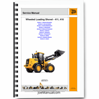 JCB 411 416 Loading Shovel Wheel Loader Service Manual 9803/4150 Printed Book