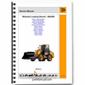 JCB 406 409 Wheeled Loading Shovel Service Manual 9803/4310 Printed Book