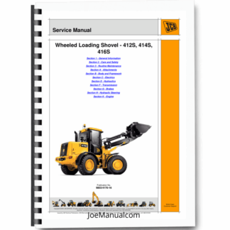 JCB 412S 414S 416S Wheeled Loading Shovel Service Manual 9803/4170 Printed Book